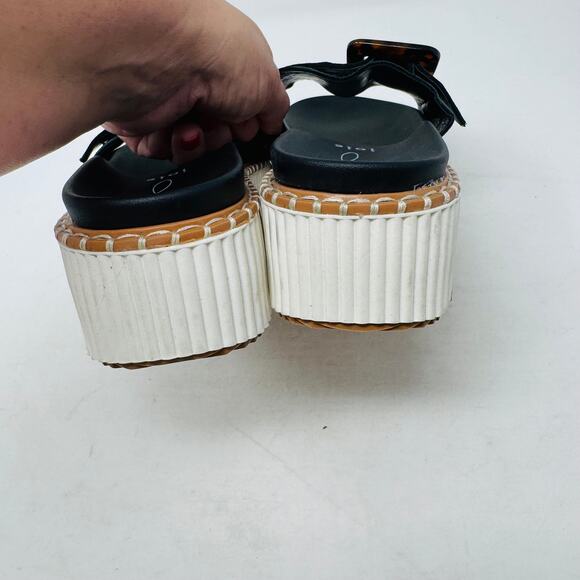 Joie Lyla Black Leather Slide Sandals Platform Buckle Detail Size 7.5 - Picture 9 of 11